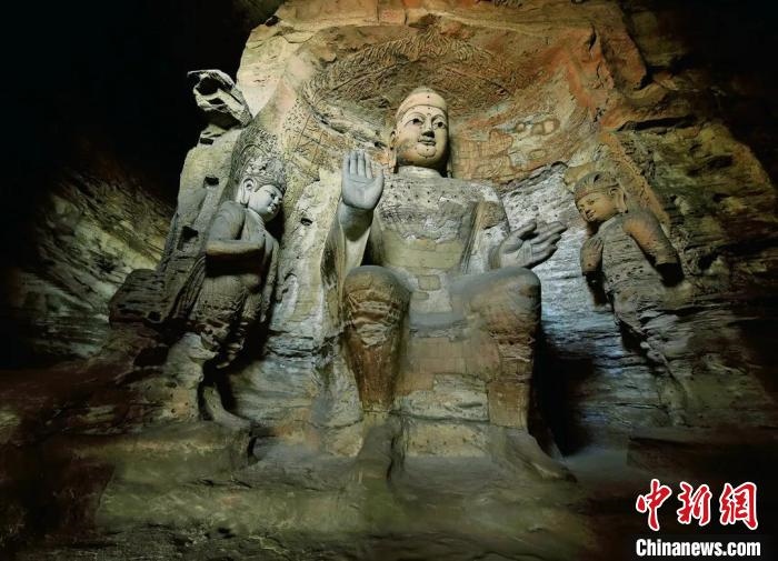 云岡石窟規(guī)模最大的洞窟第3窟。