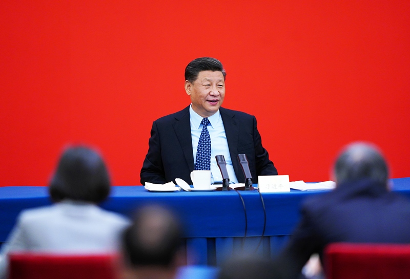 2020年5月23日上午，習(xí)近平總書記看望參加全國政協(xié)十三屆三次會議的經(jīng)濟界委員，并參加聯(lián)組會，聽取意見和建議。
