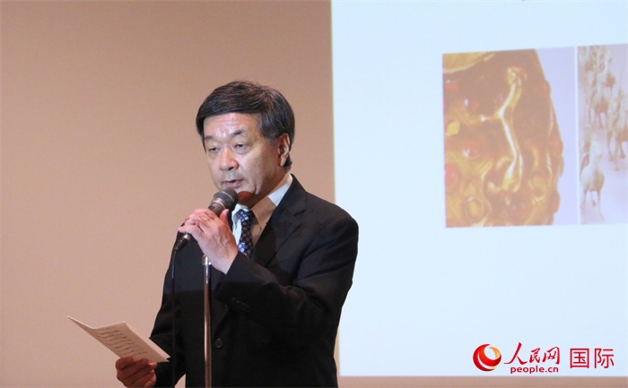 主辦方代表、富士美術(shù)館館長五木田聰致辭。（人民網(wǎng) 許可攝）