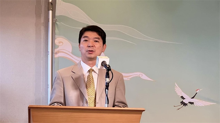 中國駐東京旅游辦事處主任歐陽安致辭。中國駐東京旅游辦事處供圖