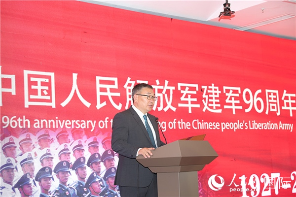 蒙古國國防部副部長瑪格奈致辭。人民網(wǎng)記者 霍文攝J