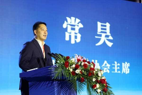 中國圍棋協(xié)會(huì)主席常昊致辭。人民網(wǎng)記者 李乃妍攝