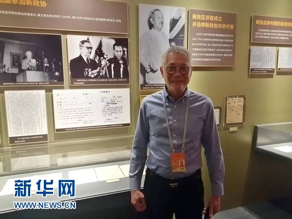 印尼廣東社團(tuán)聯(lián)合總會總主席張錦泉。新華網(wǎng)記者 侯強(qiáng) 攝