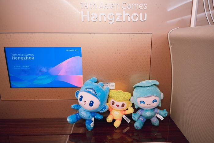 亞運(yùn)會(huì)吉祥物。上海鐵路局融媒體中心供圖