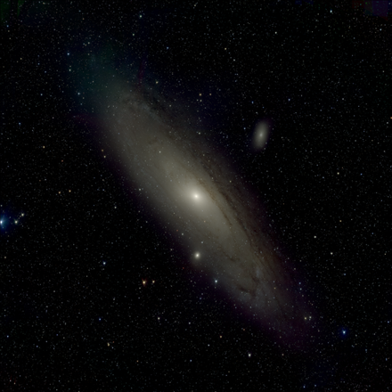 墨子巡天望遠鏡首光獲取的仙女座星系圖片。（中國科學技術大學供圖）