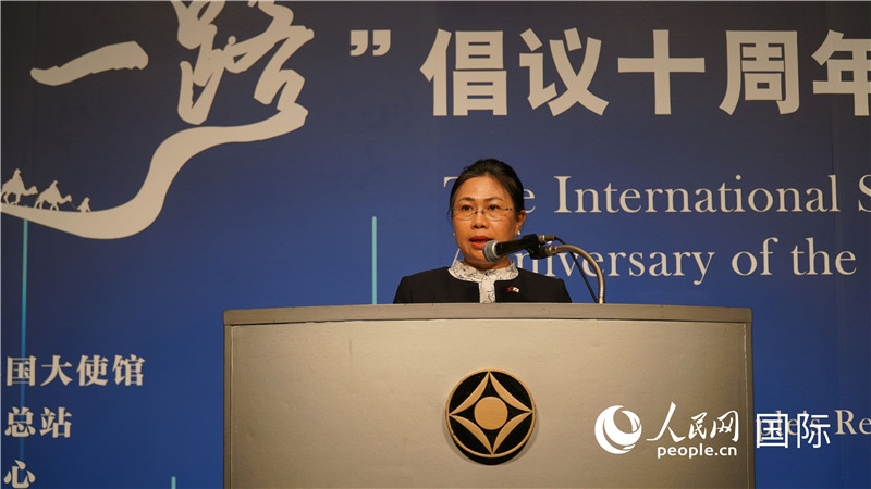 老撾駐日大使安拉萬發(fā)言。人民網(wǎng) 蔣曉辰攝