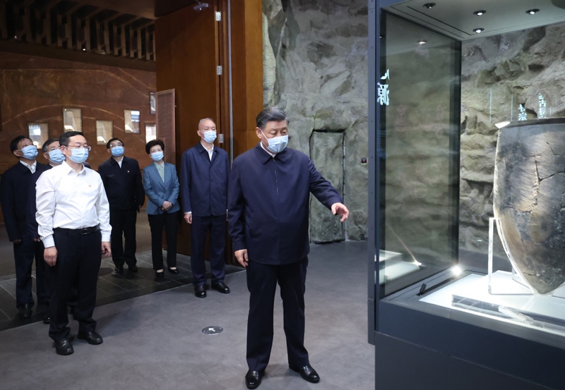 2023年6月2日，習近平來到中國歷史研究院內(nèi)的中國考古博物館調(diào)研。