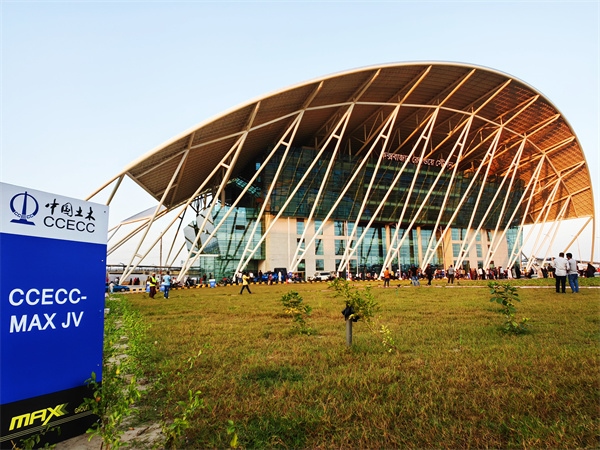 孟加拉國建筑面積最大鐵路車站——科考斯巴扎車站。中國土木工程集團有限公司供圖