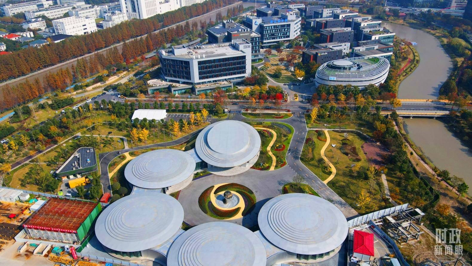 △張江科學城未來公園。（總臺央視記者范凱拍攝）