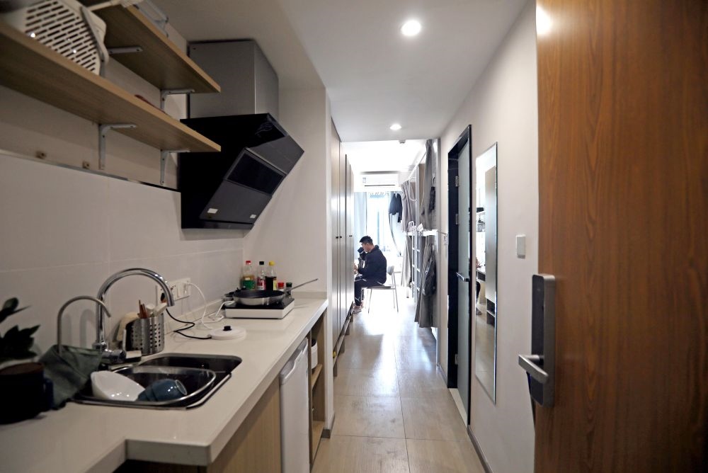 閔行區(qū)新時(shí)代城市建設(shè)者管理者之家內(nèi)部設(shè)施一應(yīng)俱全。