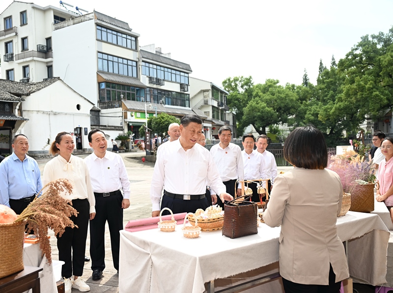 2023年9月20日，習(xí)近平在金華市義烏市后宅街道李祖村考察。