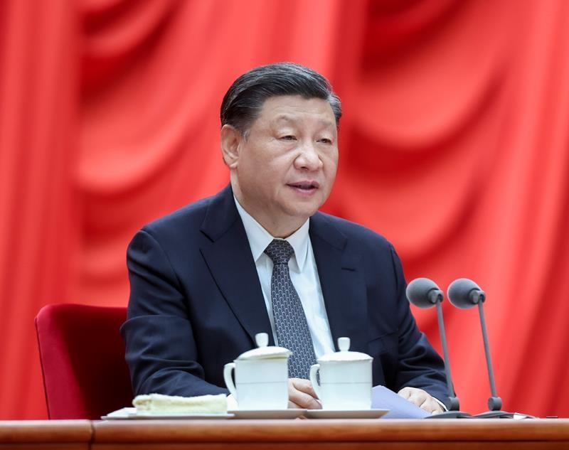 △2023年4月3日，學(xué)習(xí)貫徹習(xí)近平新時代中國特色社會主義思想主題教育工作會議在北京召開。習(xí)近平總書記出席會議并發(fā)表重要講話。