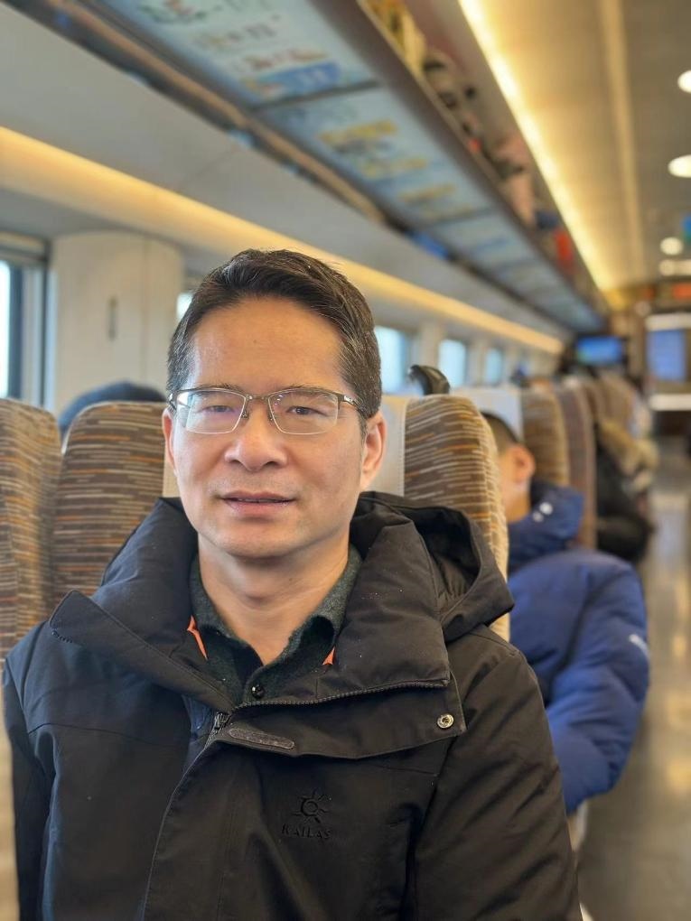楊萬坤乘坐高鐵往返京津。（采訪對象供圖）