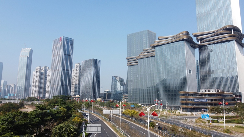 2024年1月1日，廣東珠海，橫琴粵澳深度合作區(qū)樓群。
