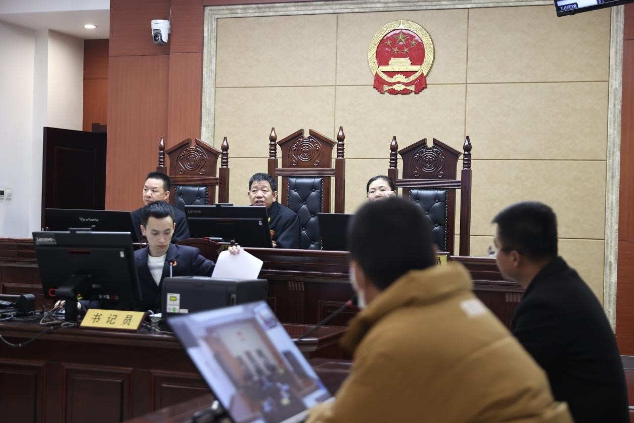 甘肅省高級人民法院審理現(xiàn)場。受訪者供圖