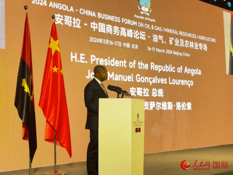 安哥拉總統(tǒng)若昂·曼努埃爾·貢薩爾維斯·洛倫索。人民網(wǎng)記者 張榮攝