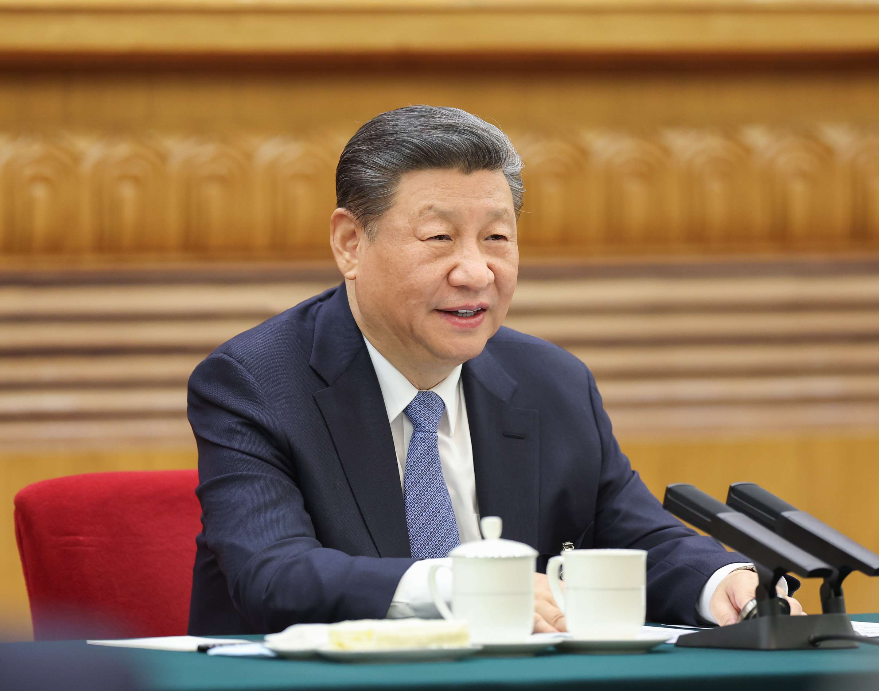 △ 2024年3月5日，習(xí)近平總書記參加他所在的十四屆全國人大二次會(huì)議江蘇代表團(tuán)審議。