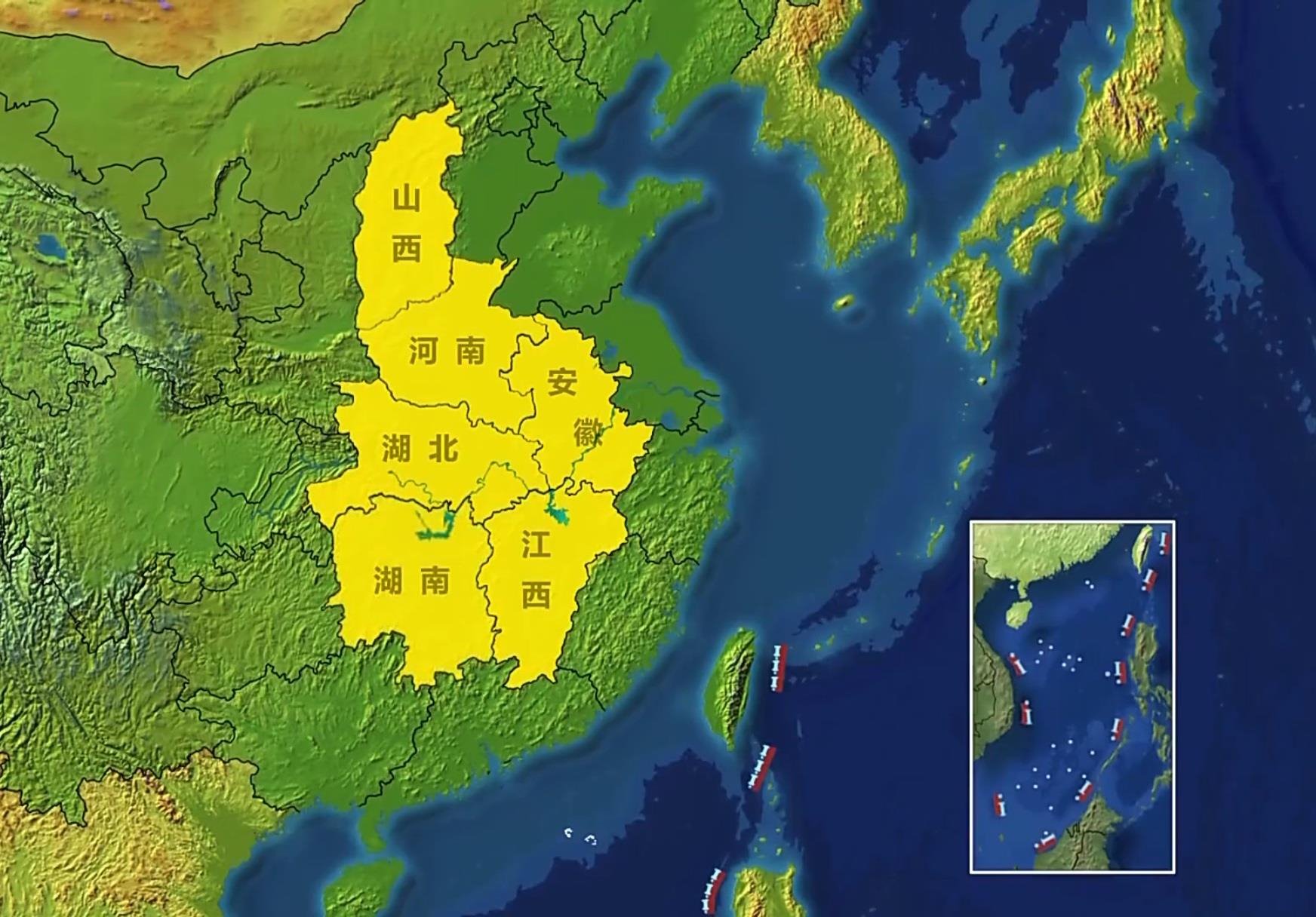 △中部地區(qū)包括晉皖贛豫鄂湘6省。