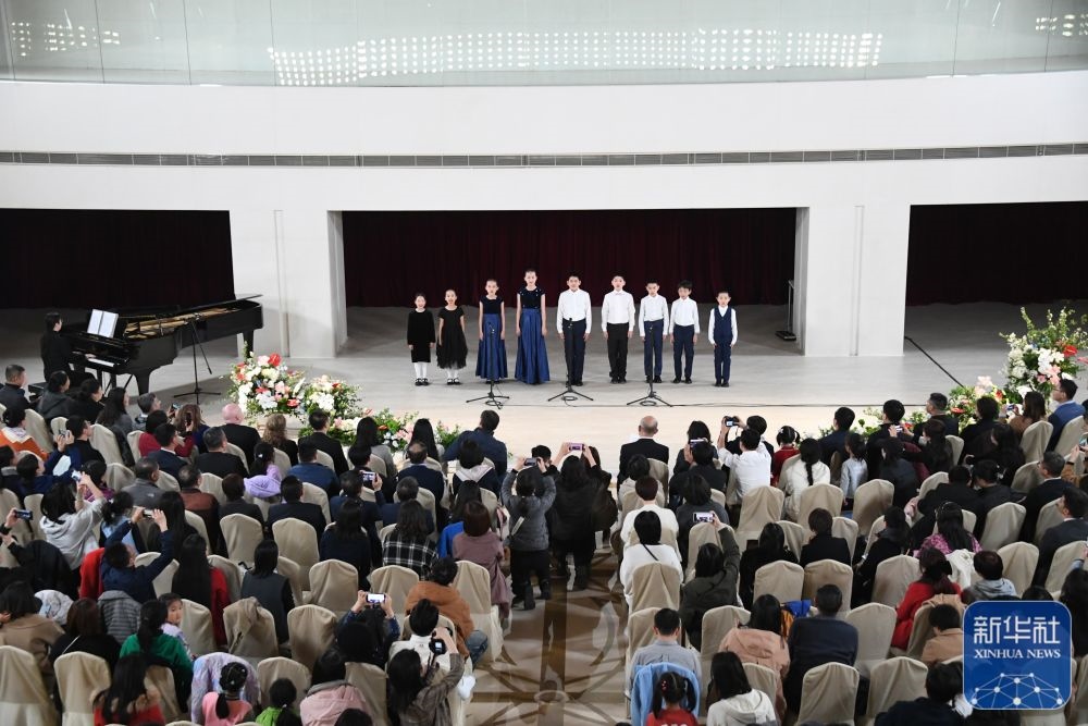 3月21日，金融街童聲合唱團在音樂會上演出。新華社記者 任超 攝