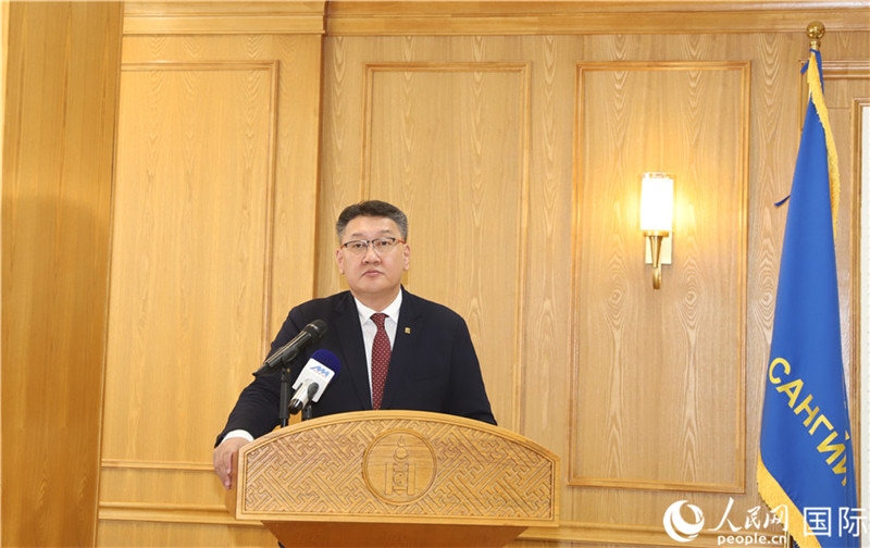 扎布赫楞部長致辭。人民網記者 霍文攝