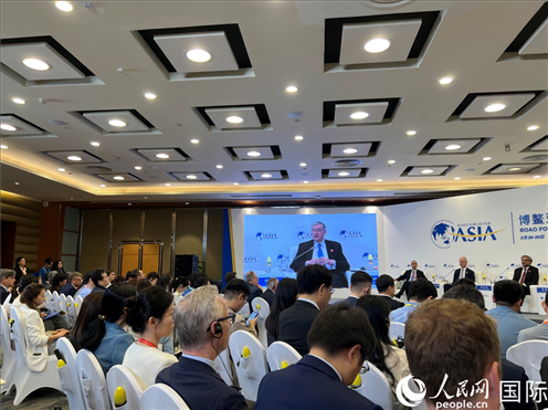 3月27日，博鰲亞洲論壇2024年年會“全球地緣政治展望”分論壇現(xiàn)場。人民網(wǎng) 艾里士攝