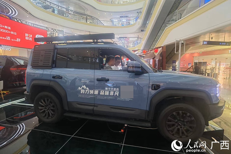 消費(fèi)者在商場(chǎng)選購(gòu)汽車。人民網(wǎng)記者 陳燕攝