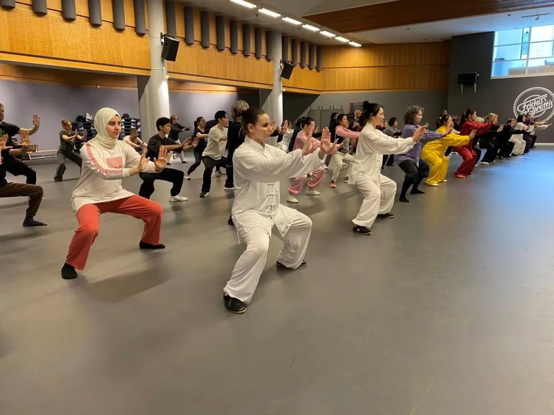 培訓班學員學習太極拳。斯德哥爾摩中國文化中心供圖