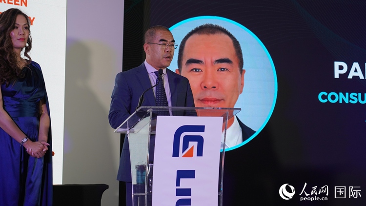 中國駐約翰內(nèi)斯堡總領(lǐng)事潘慶江發(fā)言致辭。人民網(wǎng) 張茜攝