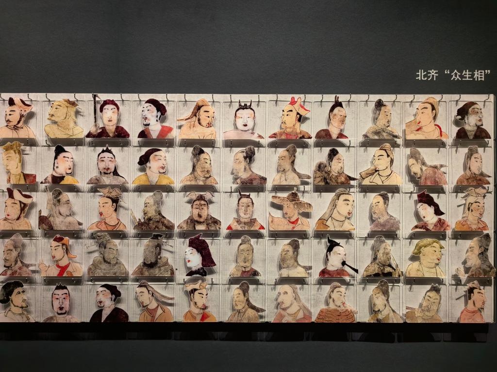 太原北齊壁畫博物館從山西北朝壁畫中提取人物元素展現(xiàn)當(dāng)時(shí)民族融合、文化交流。太原北齊壁畫博物館供圖