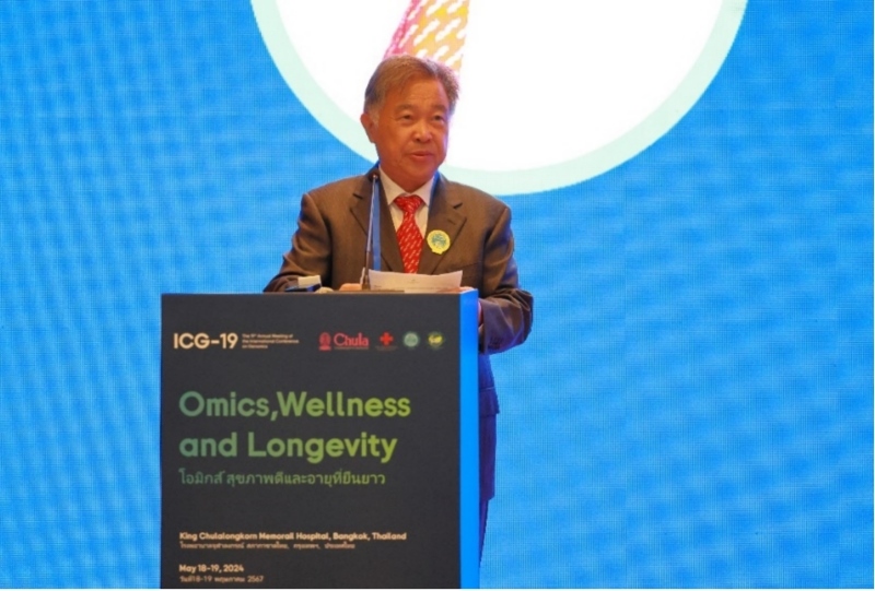 朱拉隆功大學醫(yī)學院副院長沃拉蘇克·肖特勒蘇克發(fā)表主旨演講。主辦方供圖