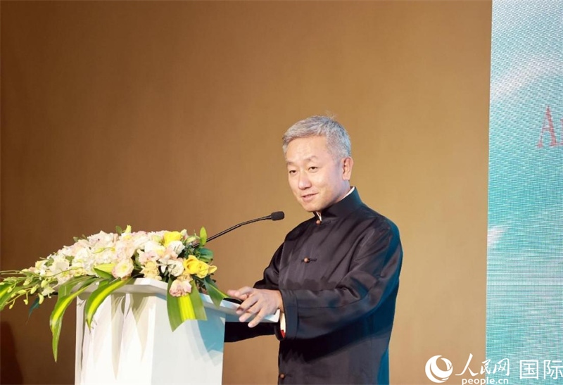 張益明大使致辭。人民網(wǎng)記者 管克江攝