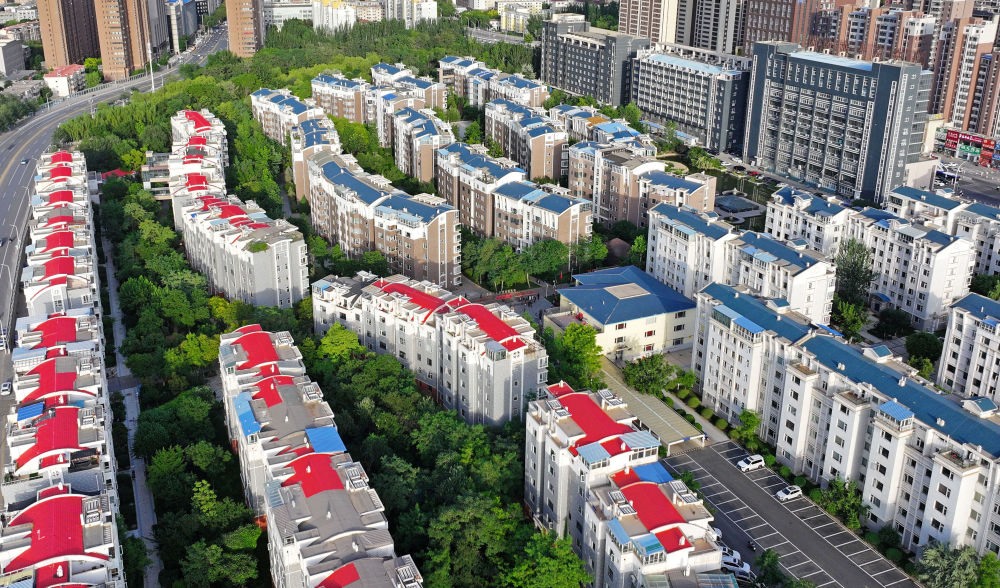 6月19日拍攝的長城花園社區(qū)（無人機照片）。