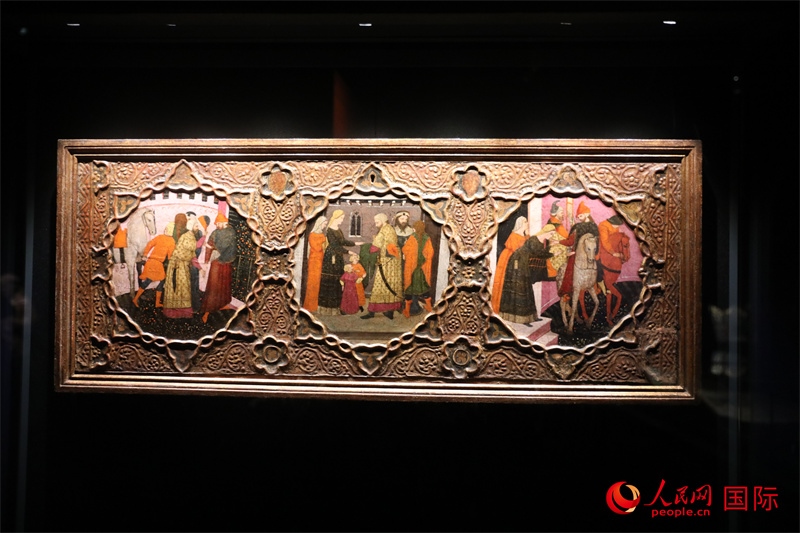 展覽“傳奇之旅：馬可·波羅與絲綢之路上的世界”展品。人民網(wǎng) 殷韜攝