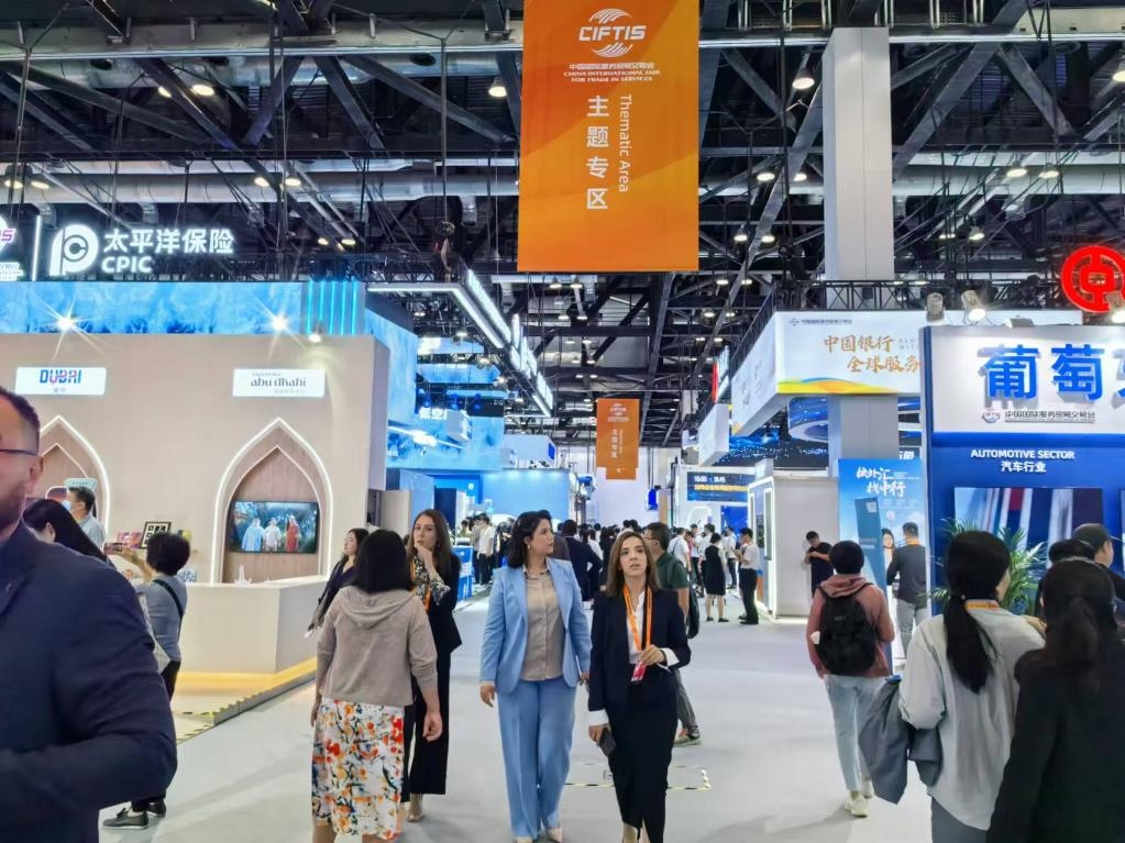 圖為2024年服貿(mào)會展區(qū)現(xiàn)場。 新華社記者 魏玉坤 攝