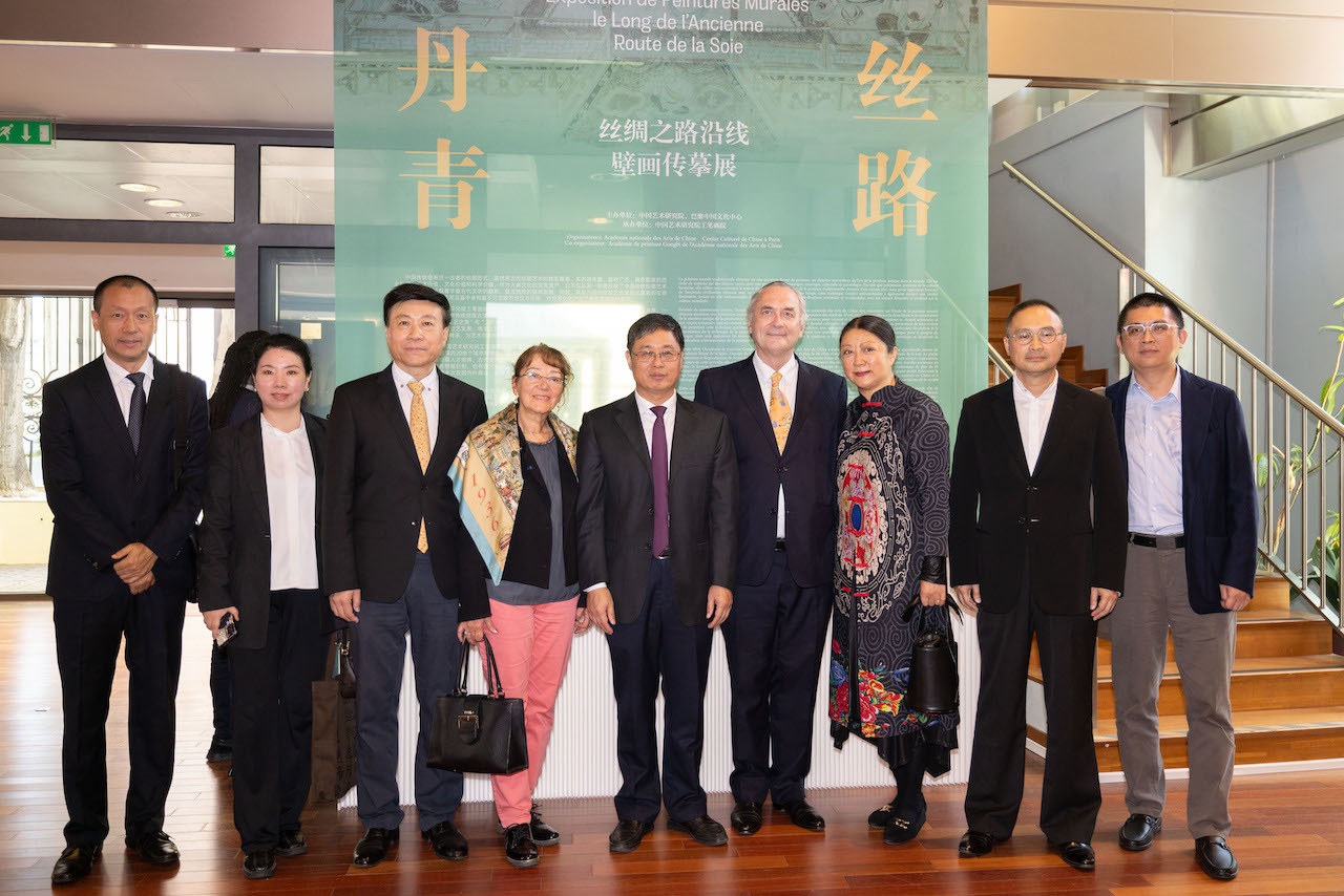 “絲路丹青——絲綢之路沿線壁畫傳摹展”在巴黎中國文化中心隆重開幕。中國藝術(shù)研究院供圖