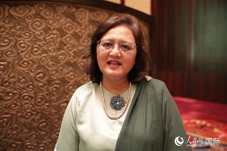 馬來西亞高教部高教司司長阿茲琳達(dá)接受人民網(wǎng)采訪。人民網(wǎng) 王婧攝