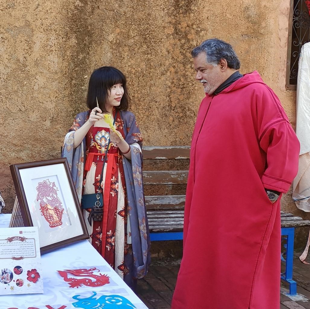 中國文化產(chǎn)品介紹。拉巴特中國文化中心供圖
