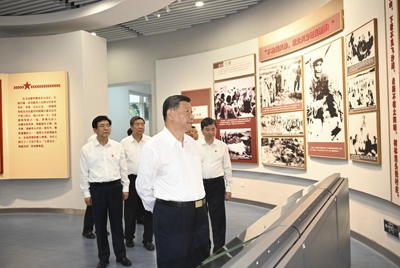 △2024年10月15日，習(xí)近平總書記在福建漳州市東山縣谷文昌紀(jì)念館考察。