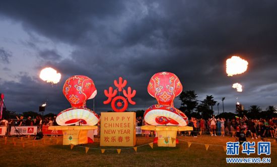 圖為游客在2025年奧克蘭元宵燈節(jié)游覽。（圖片由奧克蘭中國文化中心提供）