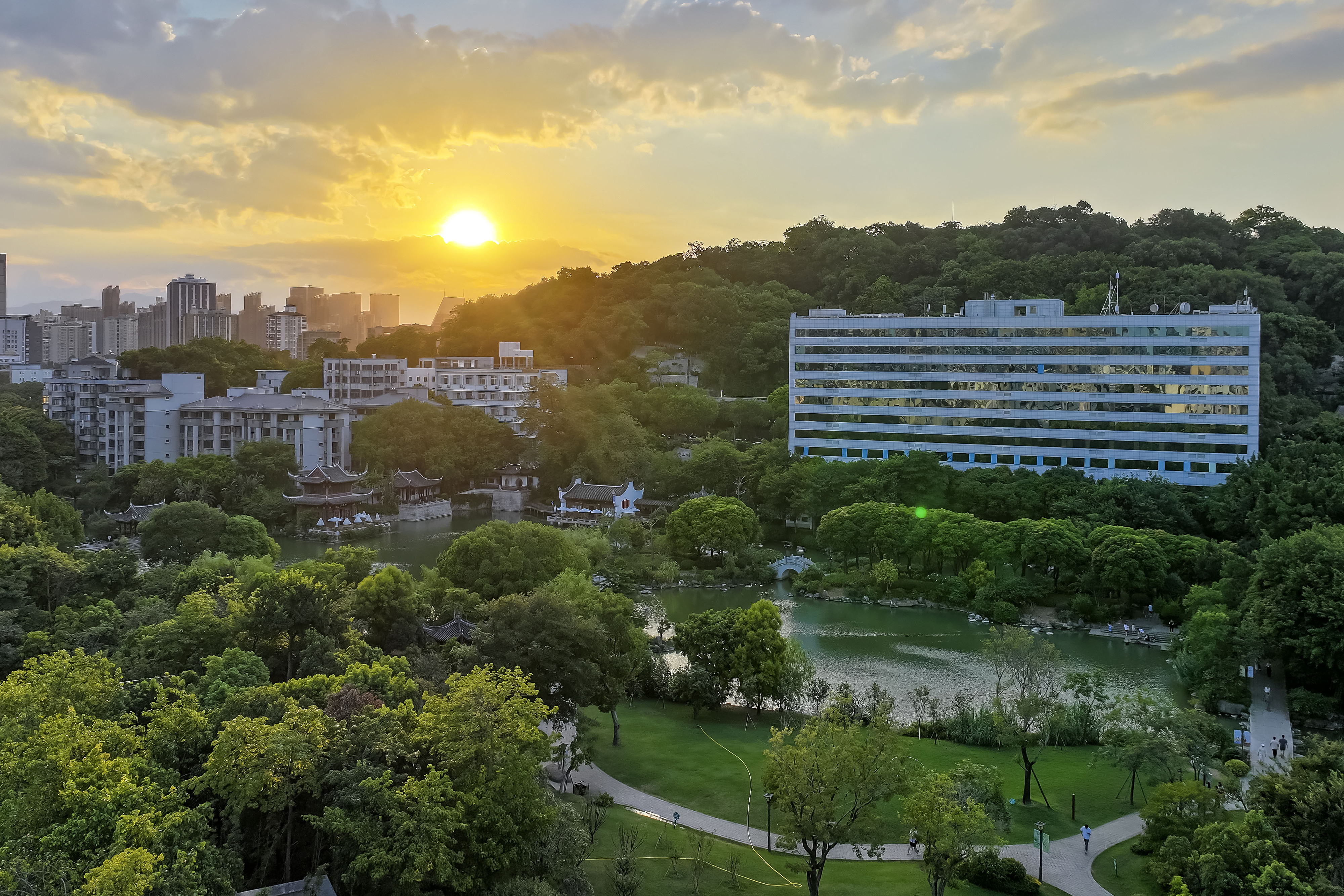 2024年7月17日，福州市鼓樓區(qū)黎明湖生態(tài)濕地公園。