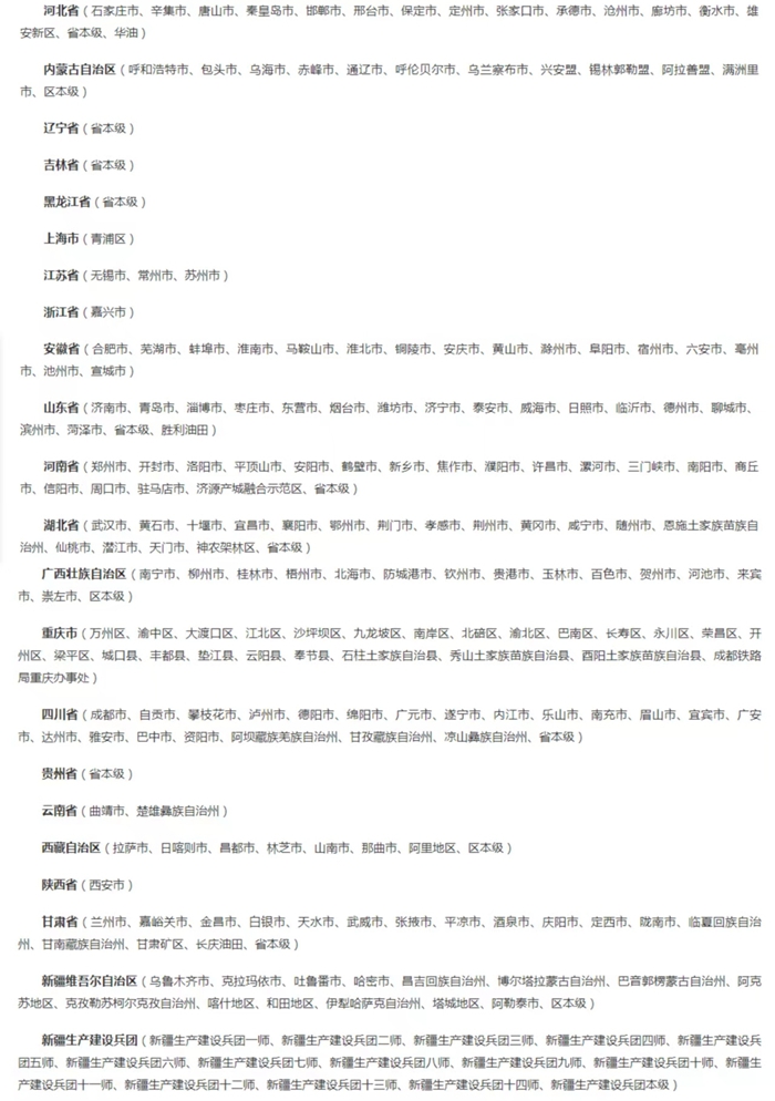 截至5月8日已開通醫(yī)保個(gè)賬跨省共濟(jì)的統(tǒng)籌區(qū)。（國家醫(yī)保局官網(wǎng)截圖）